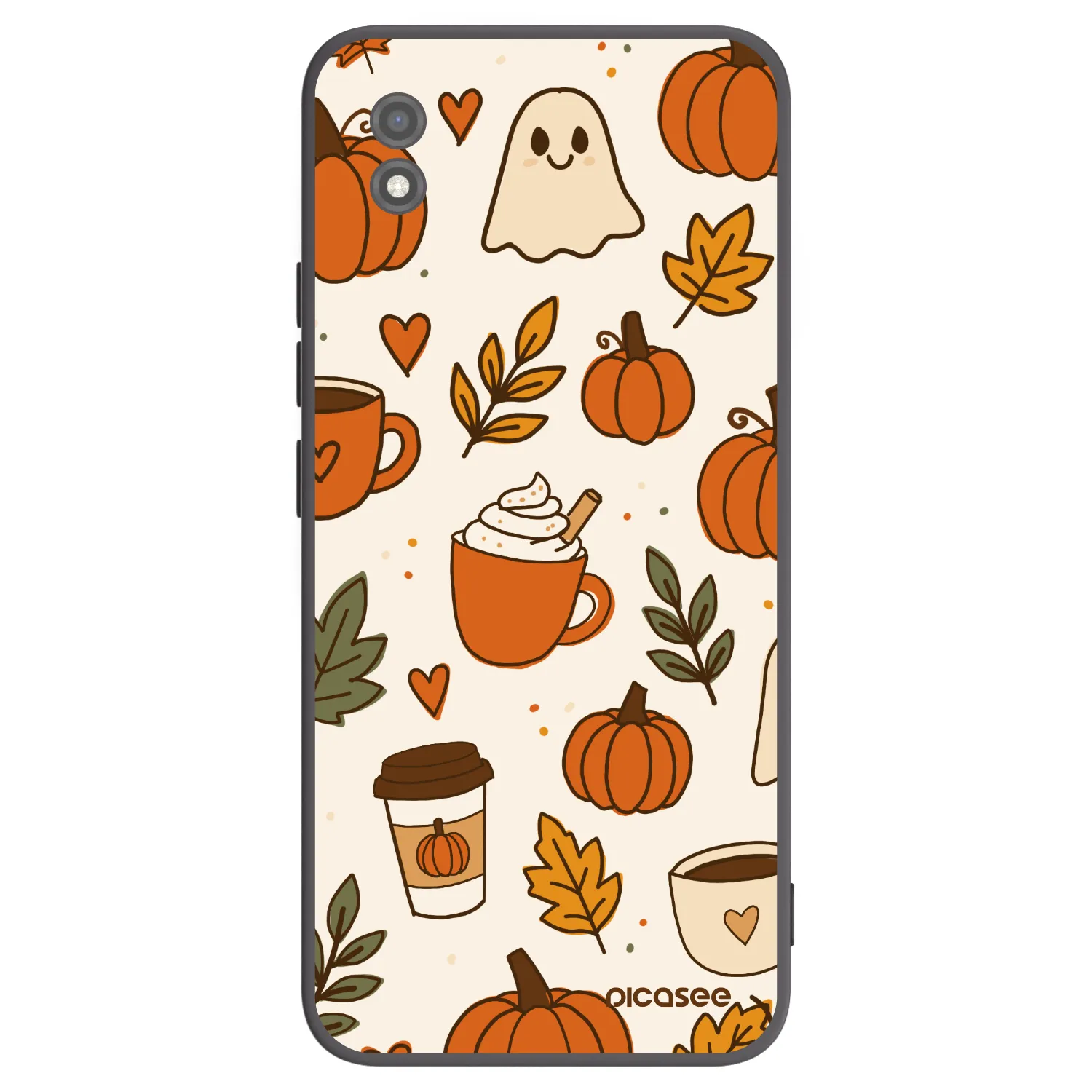 Picasee silikonowe czarne etui na Realme C11 (2021) - Fall vibes