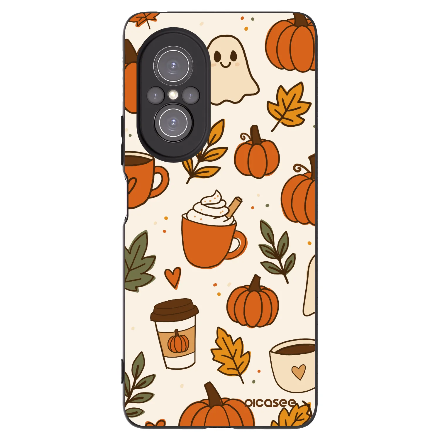 Picasee silikonowe czarne etui na Huawei Nova 9 SE - Fall vibes