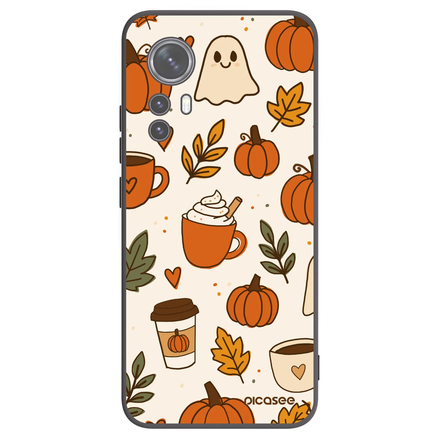 Picasee silikonowe czarne etui na Xiaomi 12 - Fall vibes