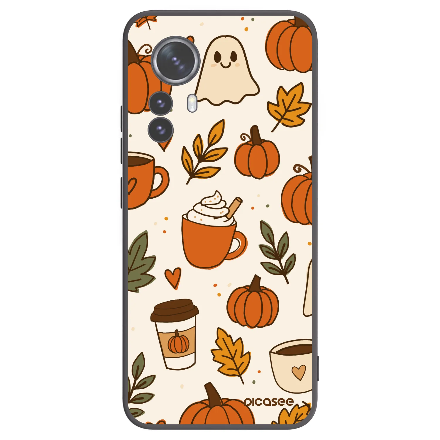 Picasee silikonowe czarne etui na Xiaomi 12 Pro - Fall vibes