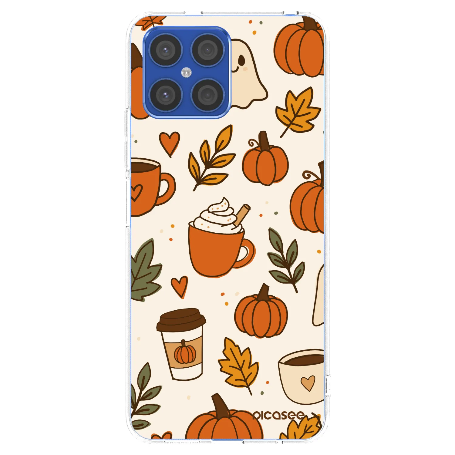 Picasee silikonowe przeźroczyste etui na Honor X8 4G - Fall vibes
