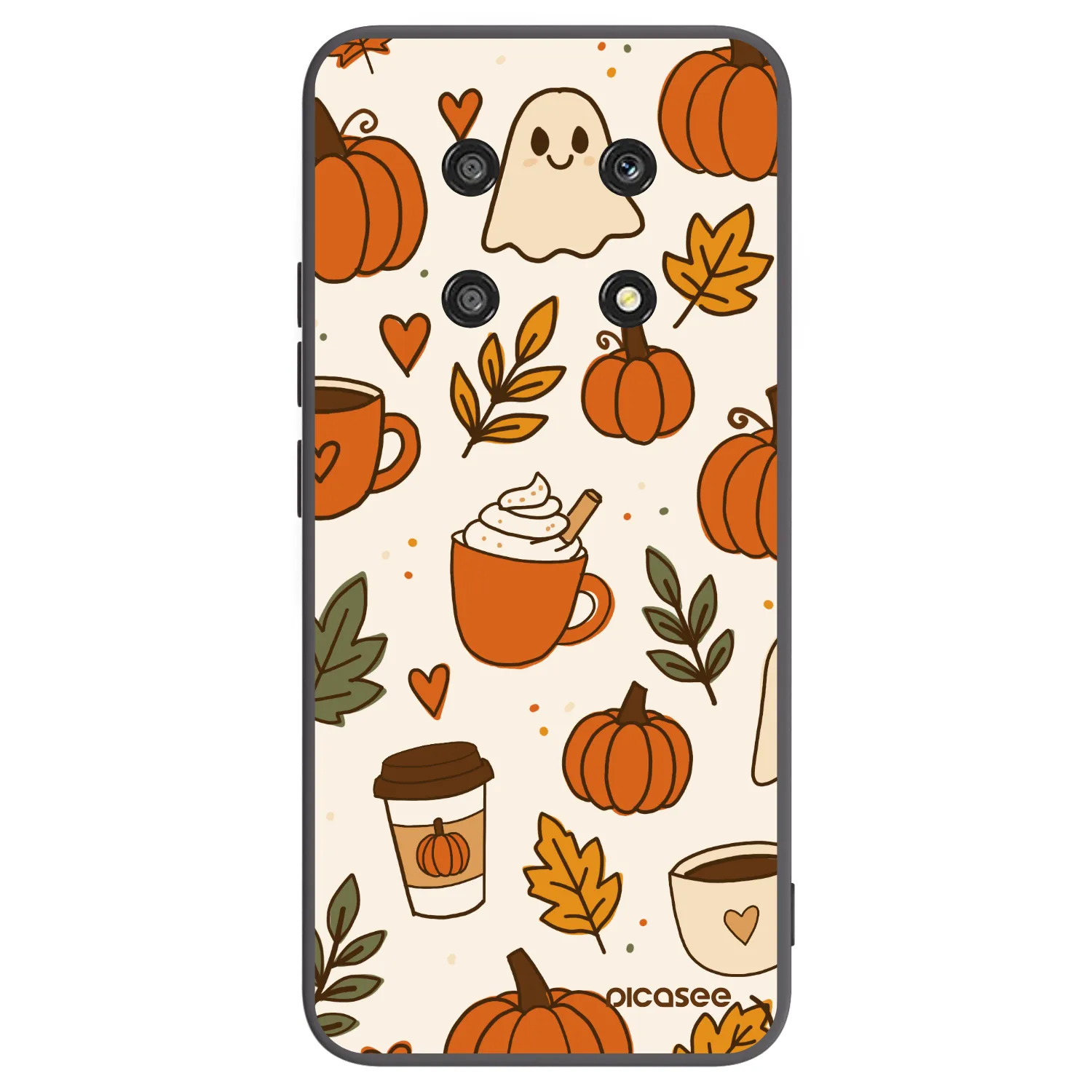 Picasee silikonowe czarne etui na Honor Magic4 Lite 5G - Fall vibes