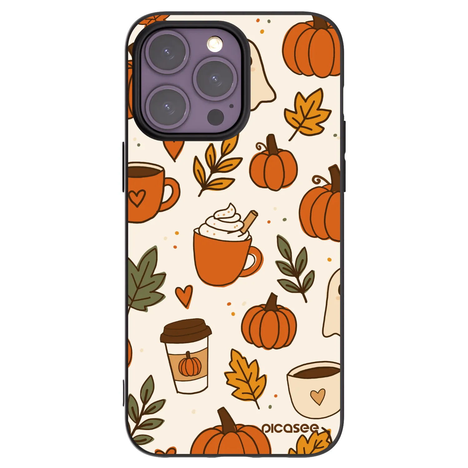 Picasee silikonowe czarne etui na Apple iPhone 14 Pro Max - Fall vibes