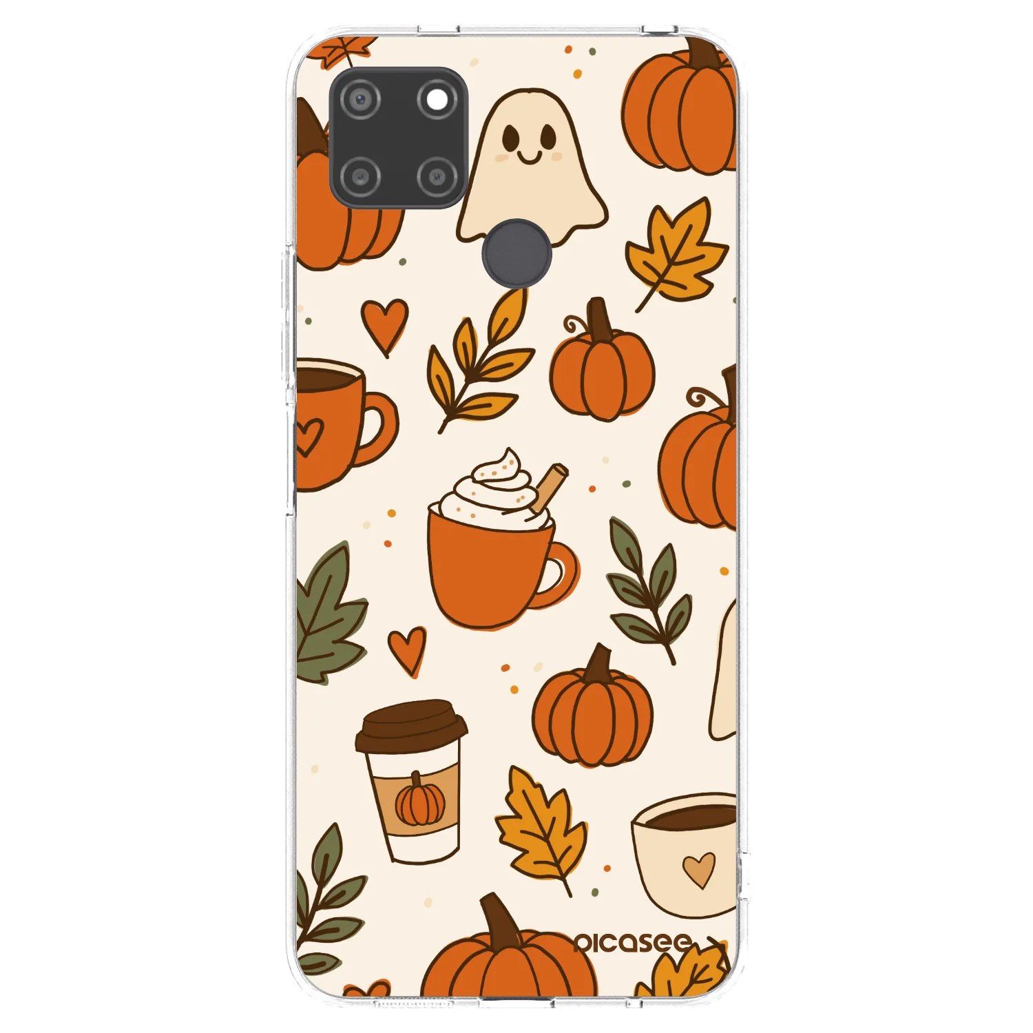 Picasee silikonowe przeźroczyste etui na Realme C21Y - Fall vibes