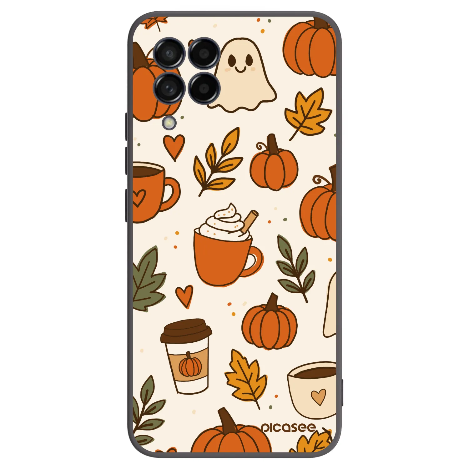 Picasee silikonowe czarne etui na Samsung Galaxy M53 5G - Fall vibes