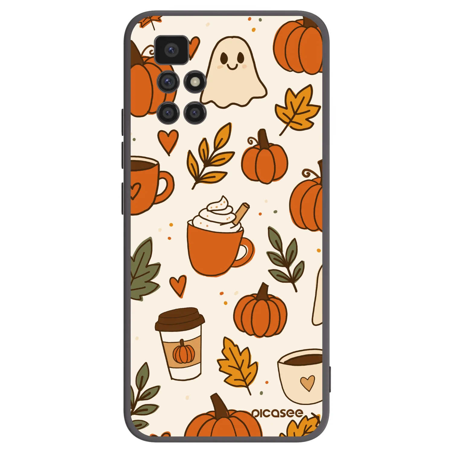 Picasee silikonowe czarne etui na Xiaomi Redmi 10 (2022) - Fall vibes