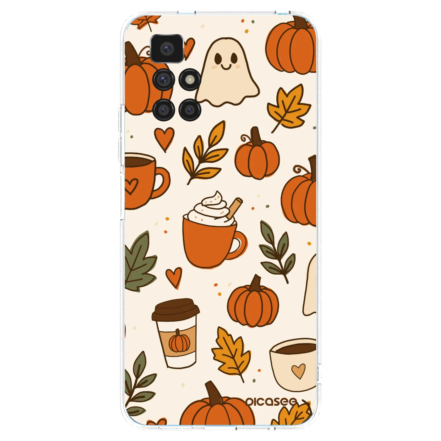 Picasee silikonowe przeźroczyste etui na Xiaomi Redmi 10 (2022) - Fall vibes