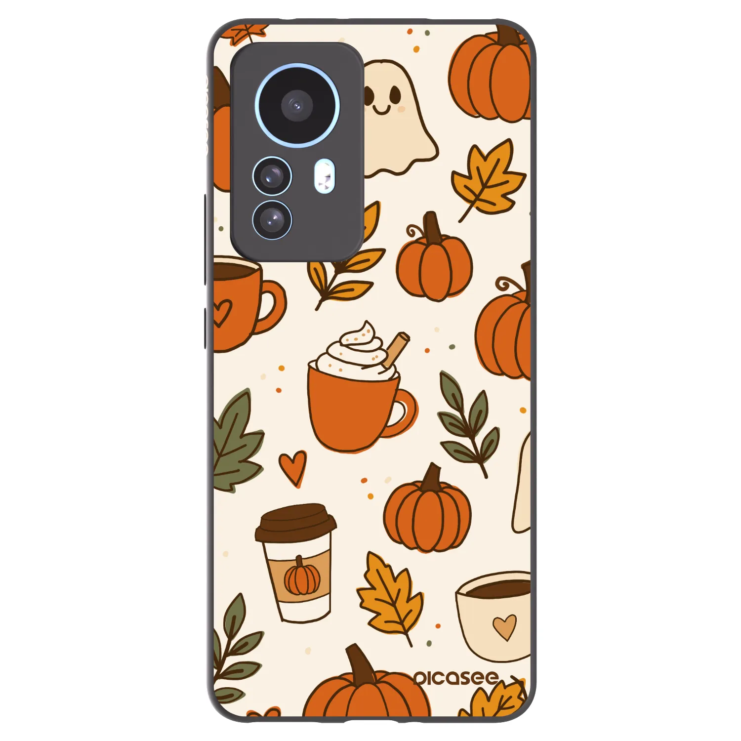 Picasee silikonowe czarne etui na Xiaomi 12T - Fall vibes