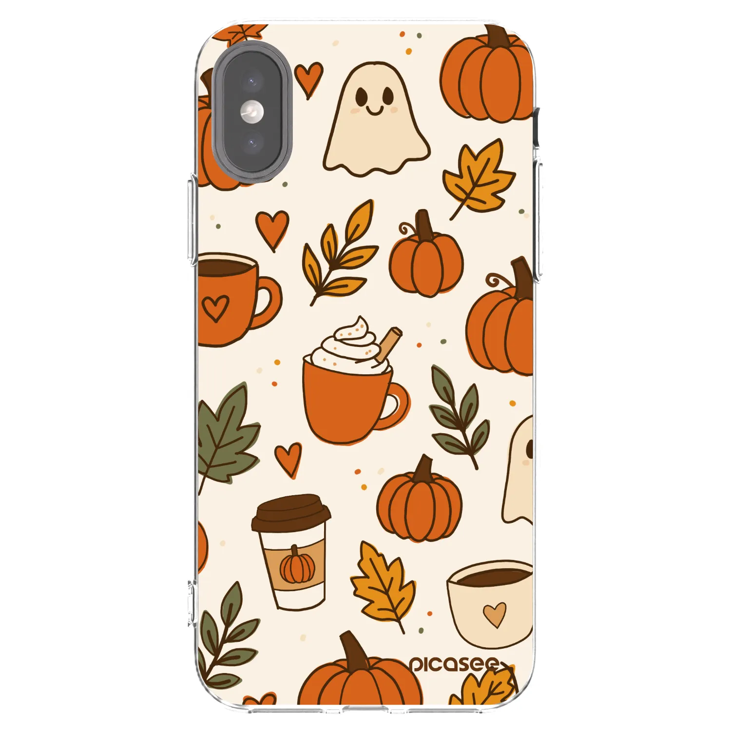 Picasee silikonowe przeźroczyste etui na Apple iPhone X/XS - Fall vibes
