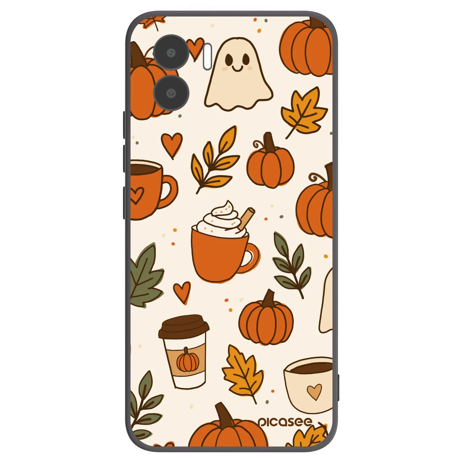 Picasee silikonowe czarne etui na Xiaomi Redmi A1 - Fall vibes
