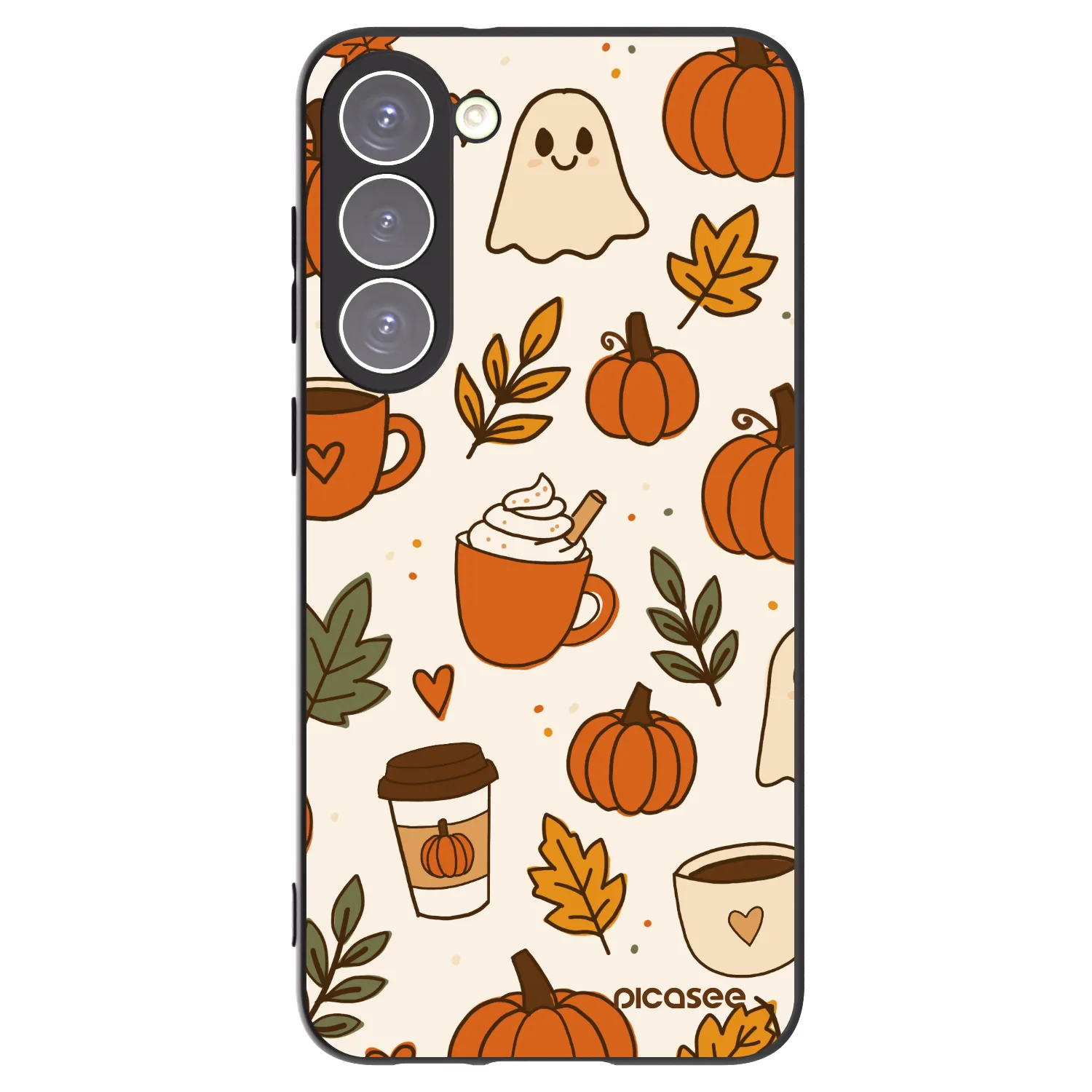 Picasee silikonowe czarne etui na Samsung Galaxy S23+ 5G - Fall vibes