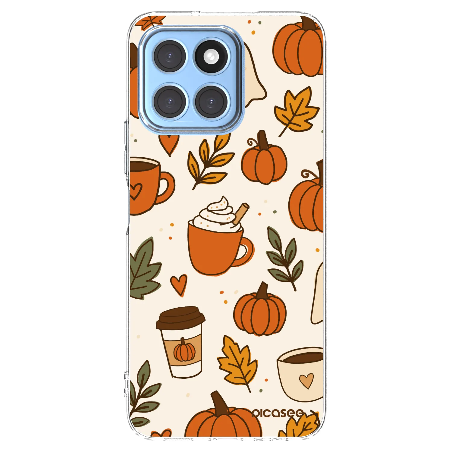 Picasee silikonowe przeźroczyste etui na Honor X8 5G - Fall vibes