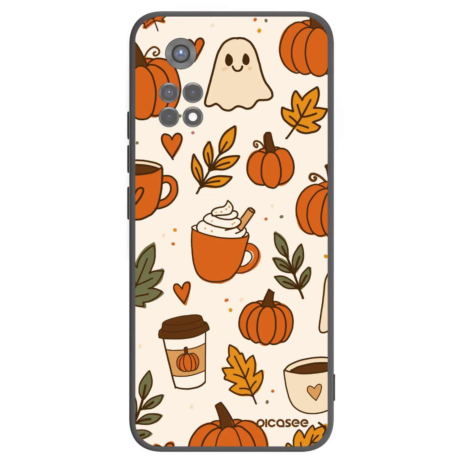 Picasee silikonowe czarne etui na Xiaomi Redmi Note 11S 5G - Fall vibes
