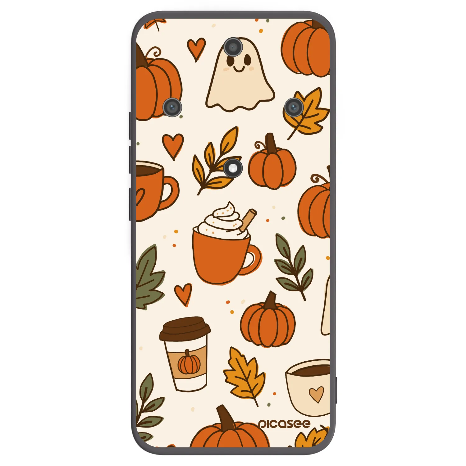 Picasee silikonowe czarne etui na Honor Magic5 Lite 5G - Fall vibes
