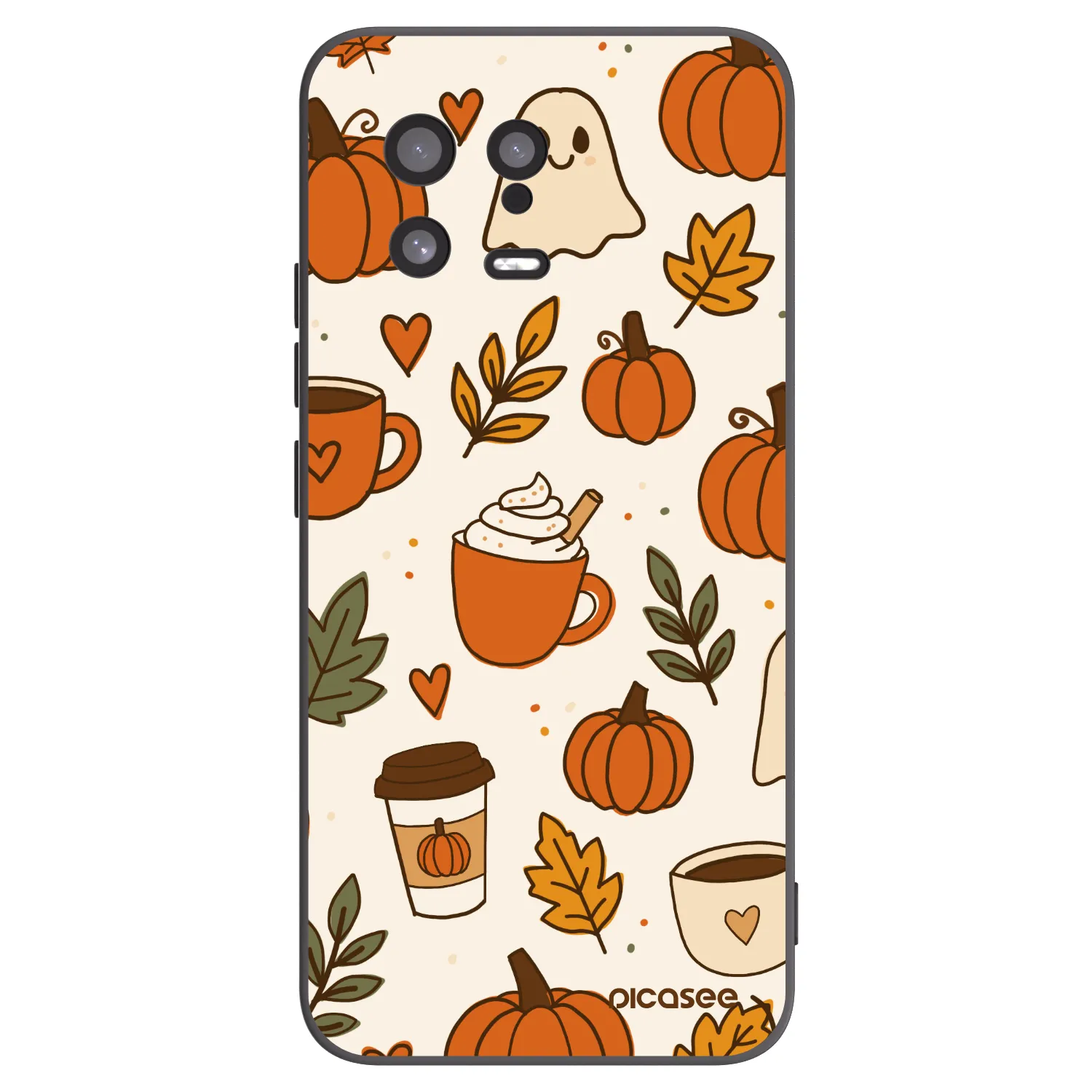 Picasee silikonowe czarne etui na Xiaomi 13 - Fall vibes
