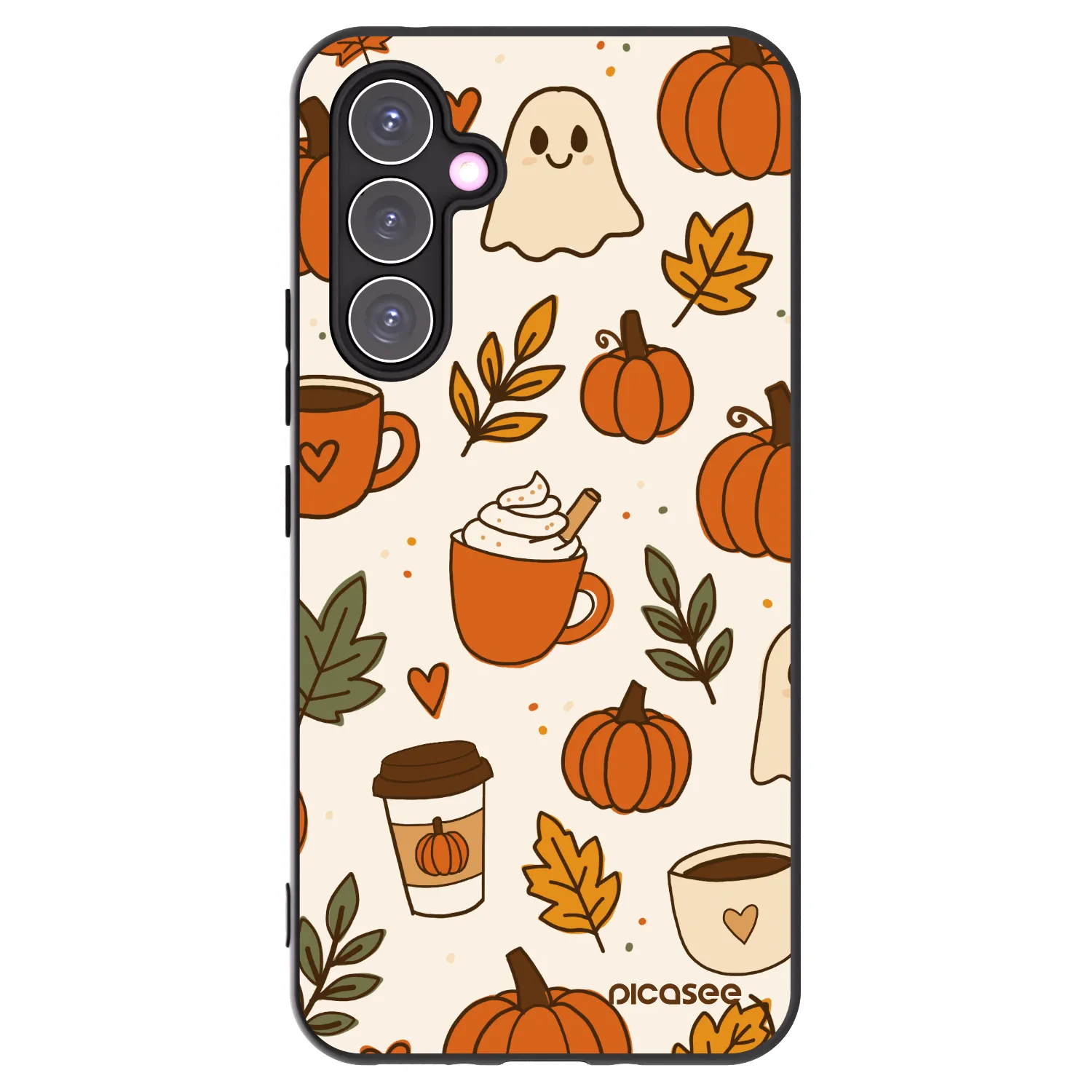 Picasee silikonowe czarne etui na Samsung Galaxy A54 5G A546B - Fall vibes