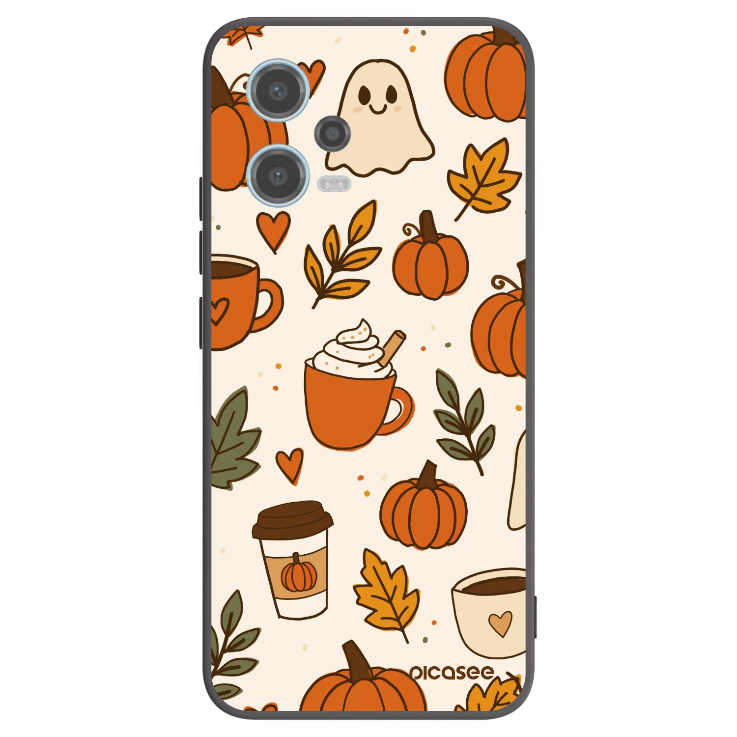 Picasee silikonowe czarne etui na Xiaomi Redmi Note 12 5G - Fall vibes