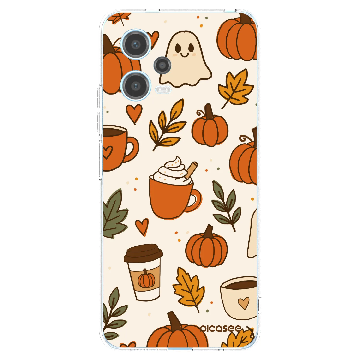 Picasee silikonowe przeźroczyste etui na Xiaomi Redmi Note 12 5G - Fall vibes