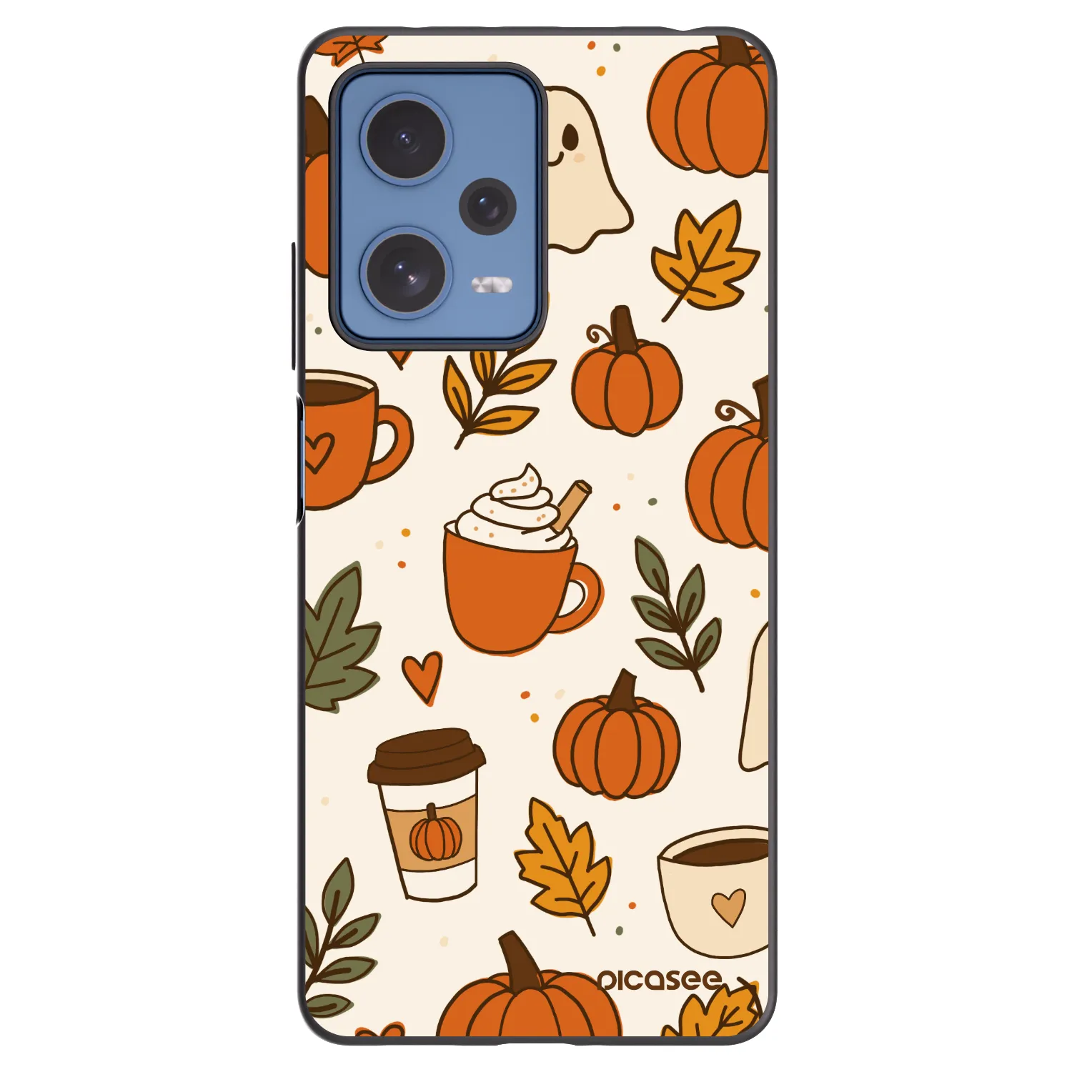 Picasee silikonowe czarne etui na Xiaomi Redmi Note 12 Pro 5G - Fall vibes