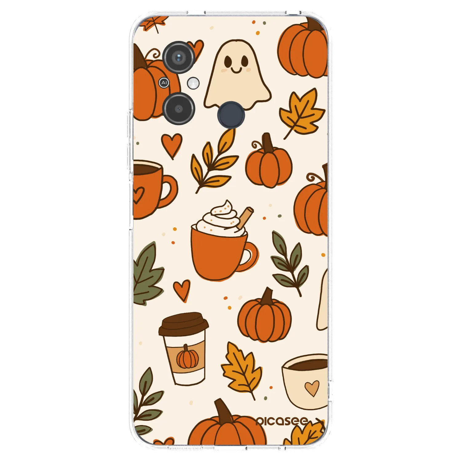 Picasee silikonowe przeźroczyste etui na Xiaomi Redmi 12C - Fall vibes