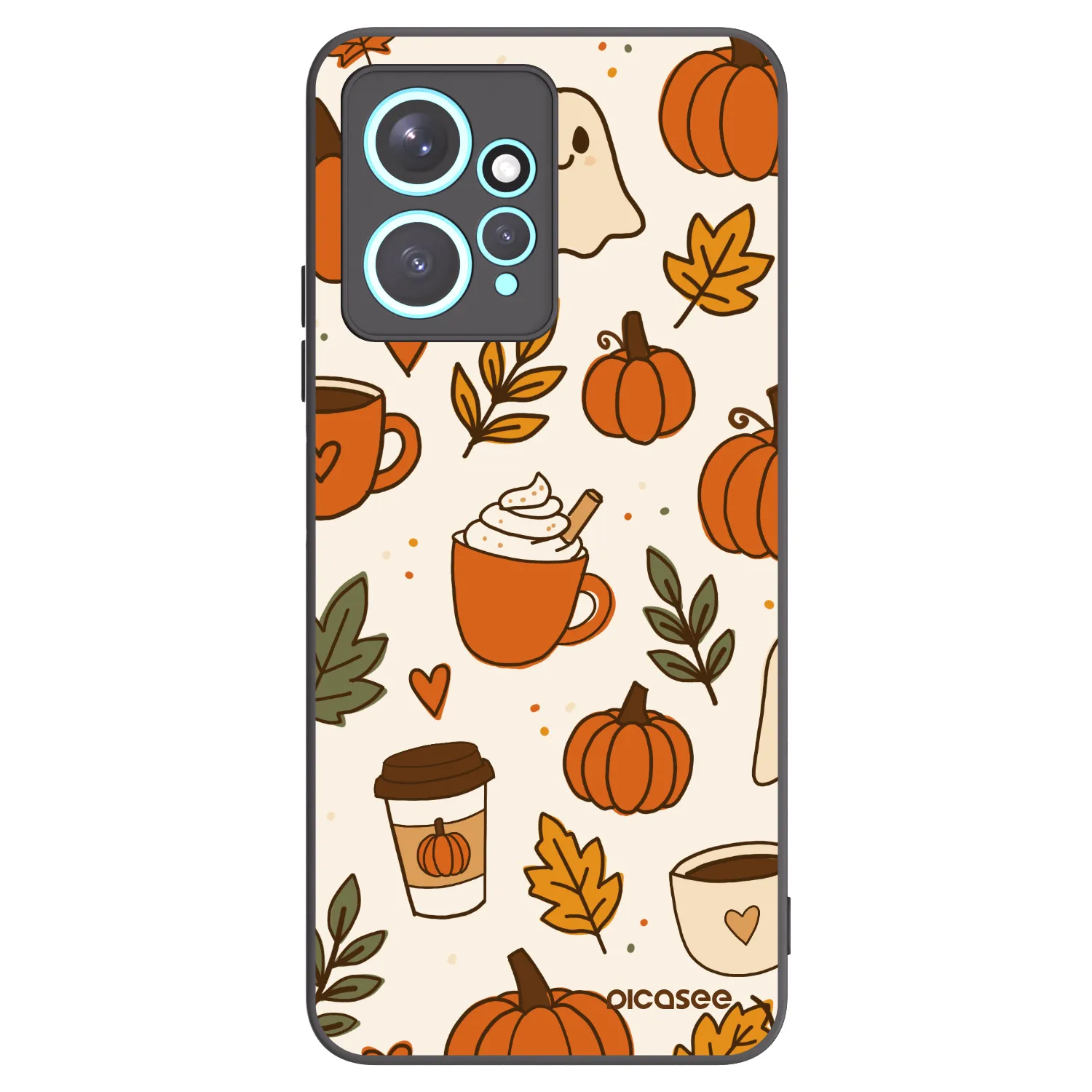 Picasee silikonowe czarne etui na Xiaomi Redmi Note 12 4G - Fall vibes