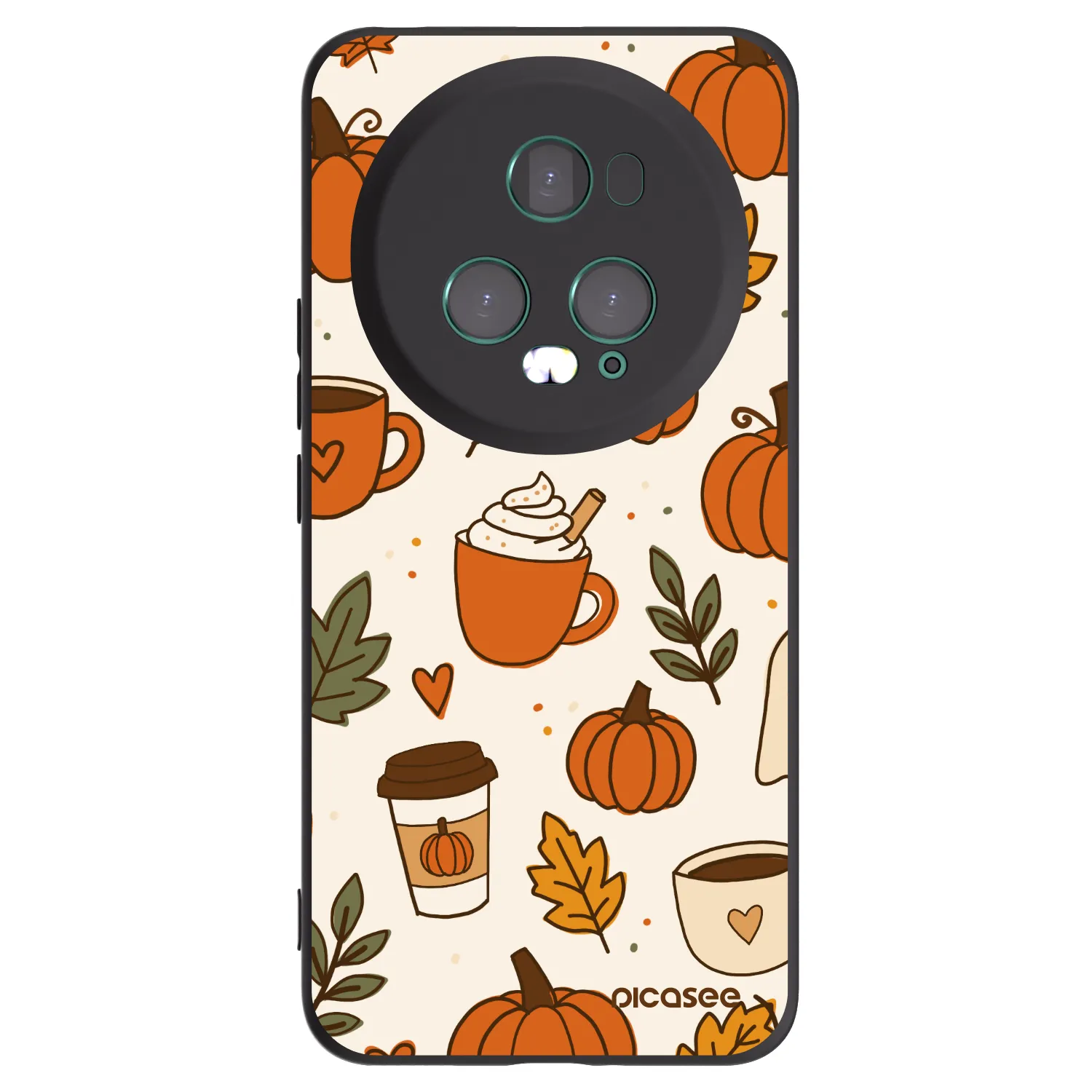 Picasee silikonowe czarne etui na Honor Magic5 Pro - Fall vibes