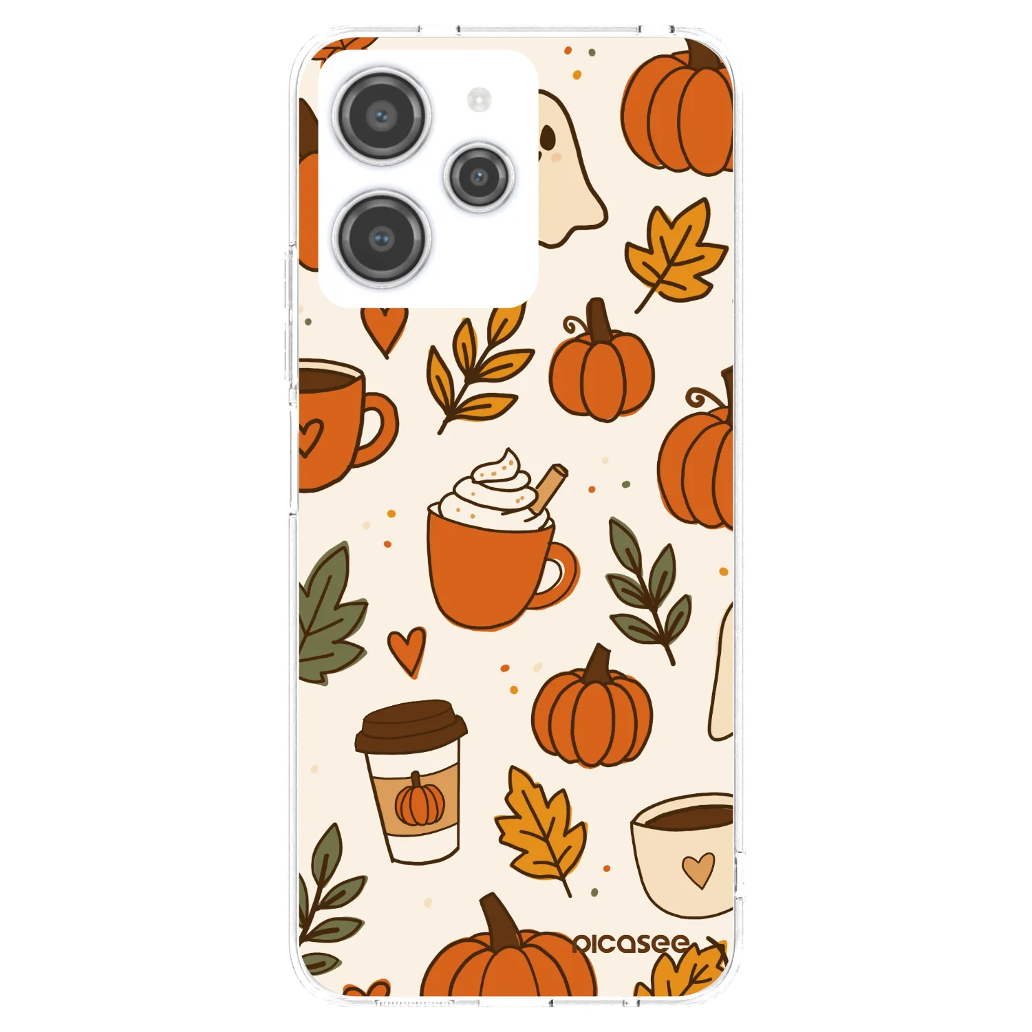 Picasee silikonowe przeźroczyste etui na Xiaomi Redmi 12 4G - Fall vibes