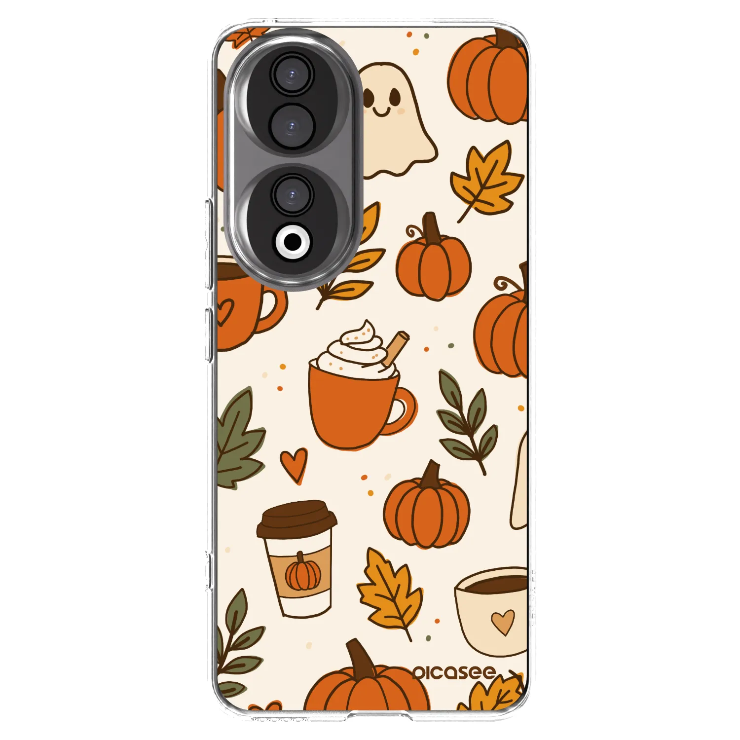 Picasee silikonowe przeźroczyste etui na Honor 90 5G - Fall vibes