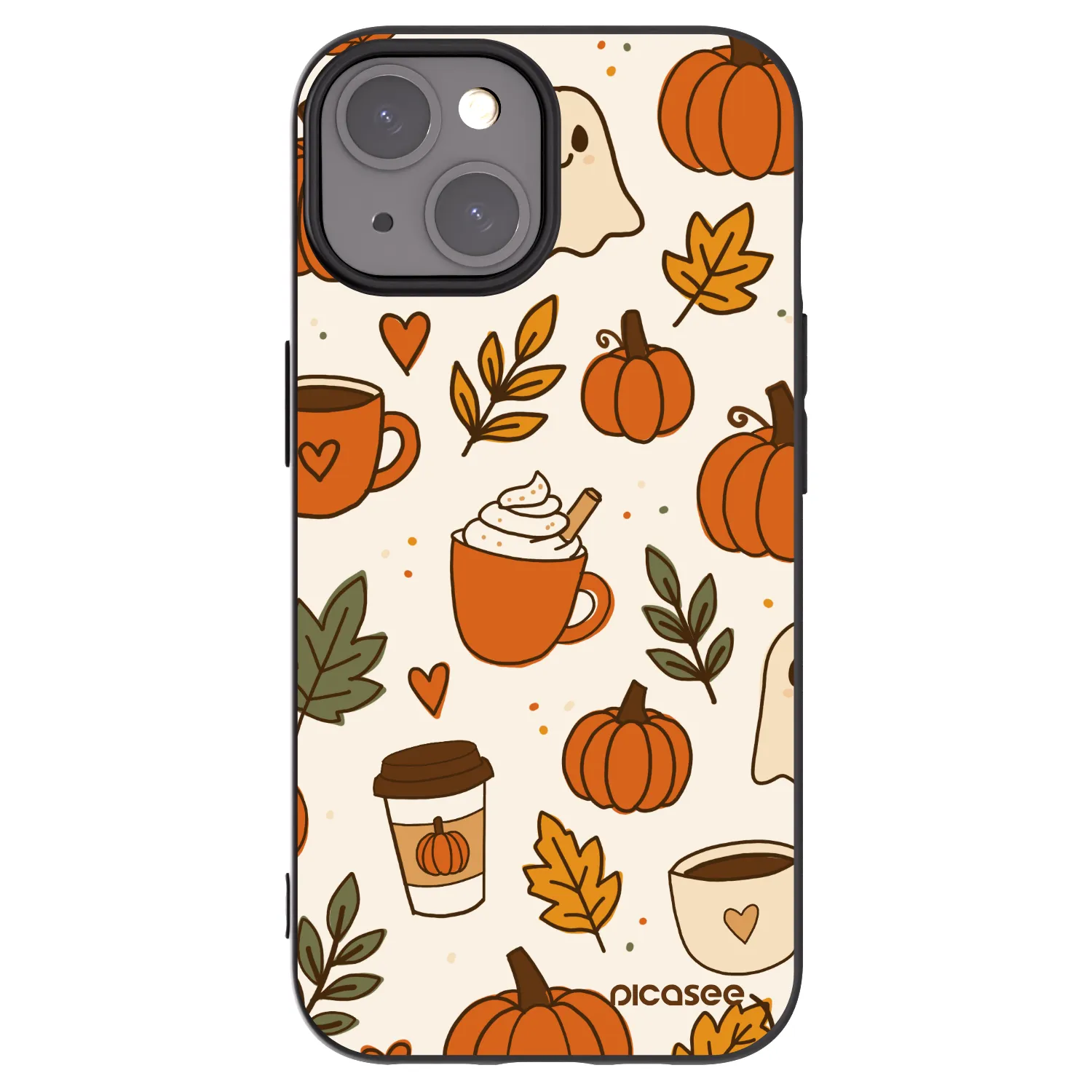 Picasee silikonowe czarne etui na Apple iPhone 15 - Fall vibes