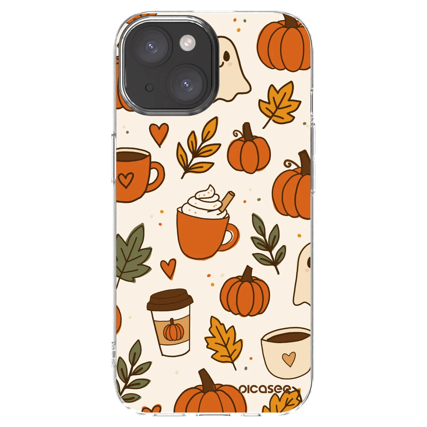 Picasee silikonowe przeźroczyste etui na Apple iPhone 15 - Fall vibes
