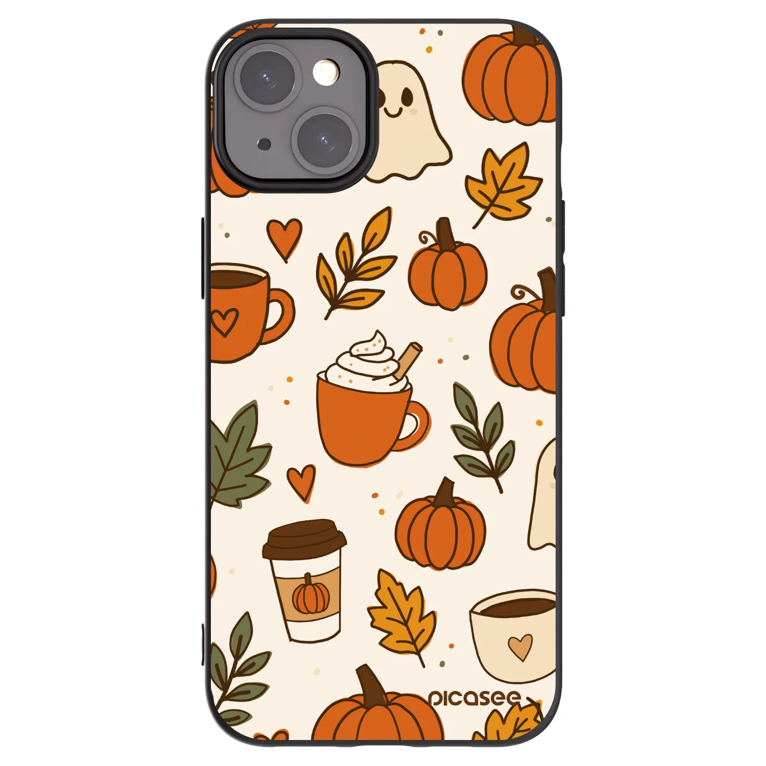 Picasee silikonowe czarne etui na Apple iPhone 15 Plus - Fall vibes