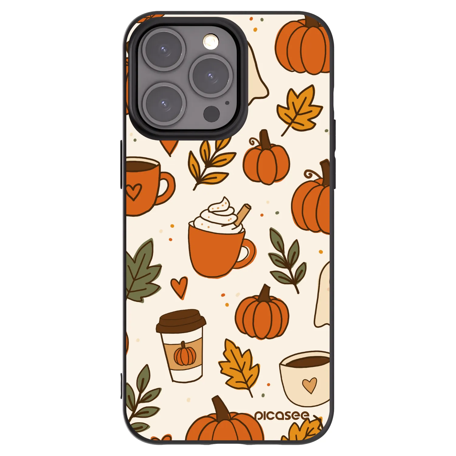 Picasee silikonowe czarne etui na Apple iPhone 15 Pro Max - Fall vibes