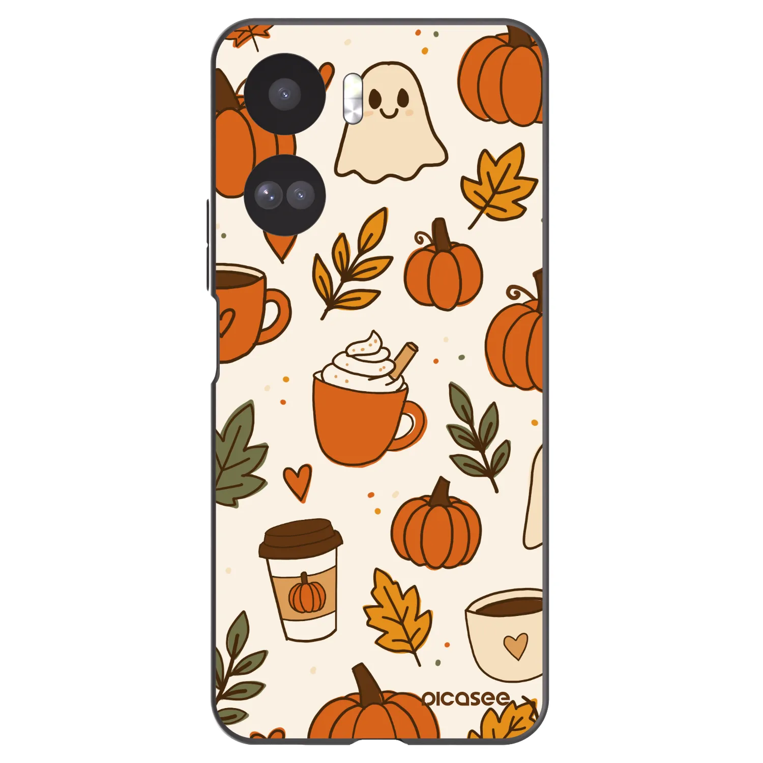 Picasee silikonowe czarne etui na Honor 90 Lite 5G - Fall vibes