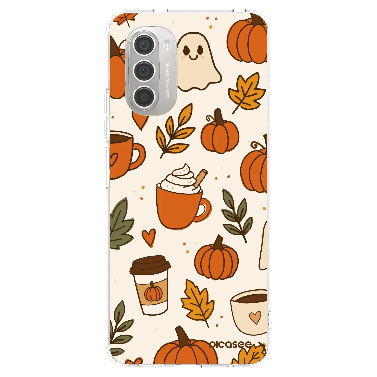Picasee silikonowe przeźroczyste etui na Motorola Moto G51 - Fall vibes