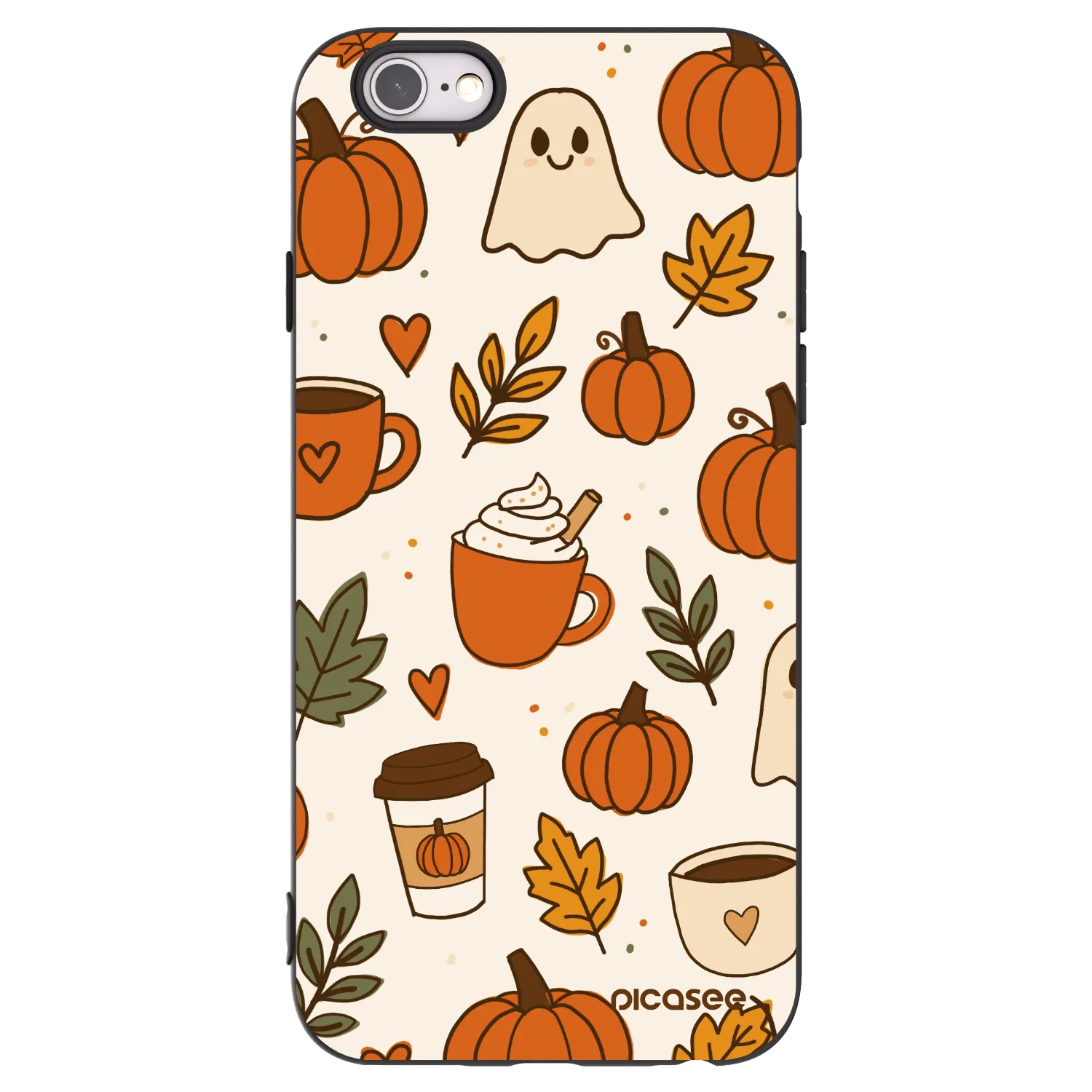 Picasee silikonowe czarne etui na Apple iPhone 6/6S - Fall vibes