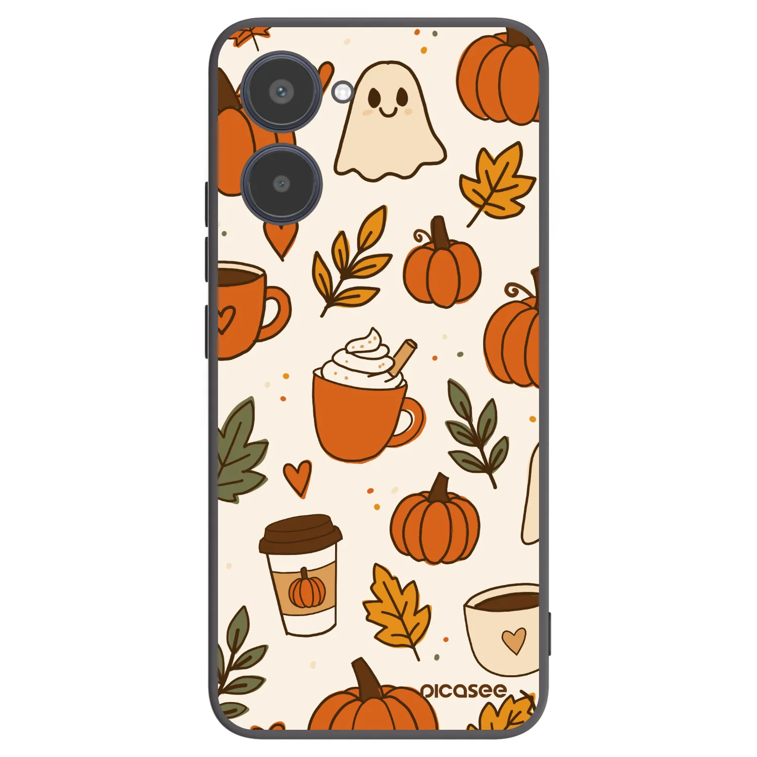 Picasee silikonowe czarne etui na Realme 10 4G - Fall vibes