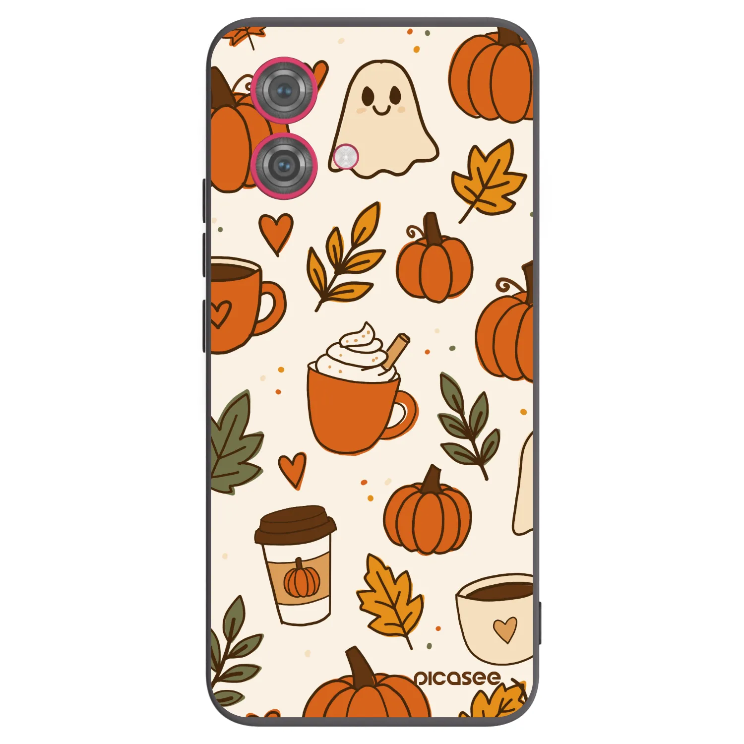 Picasee silikonowe czarne etui na Motorola Moto G84 5G - Fall vibes
