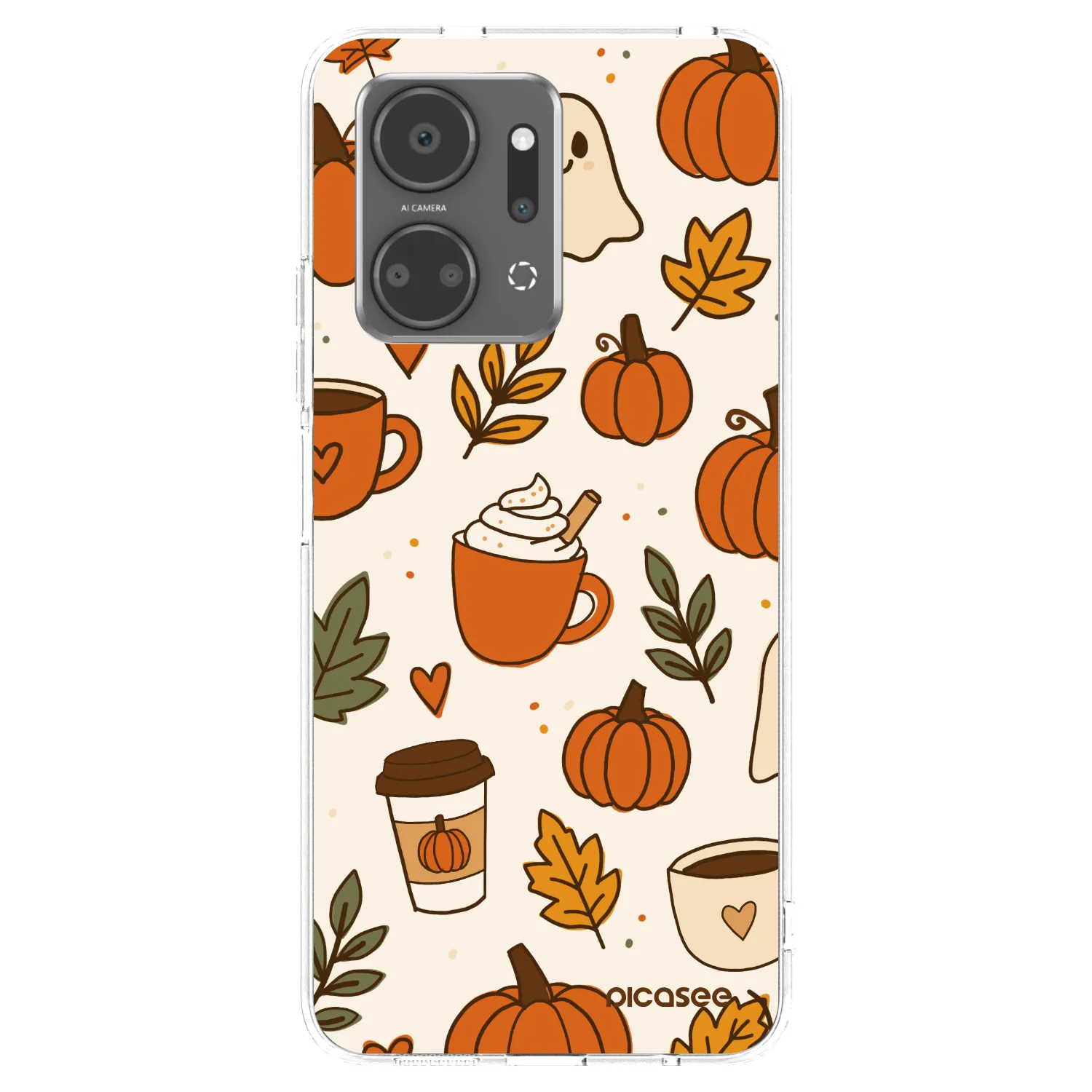 Picasee silikonowe przeźroczyste etui na Honor X7a - Fall vibes