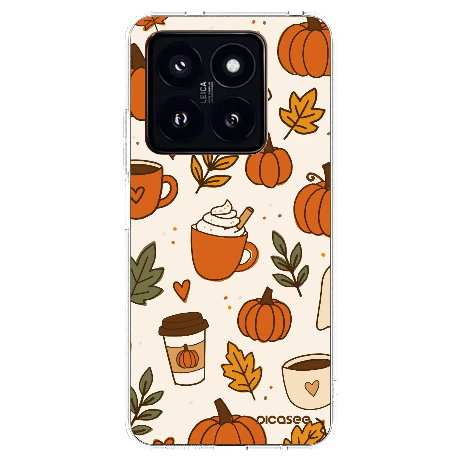 Picasee silikonowe przeźroczyste etui na Xiaomi 14 Pro - Fall vibes