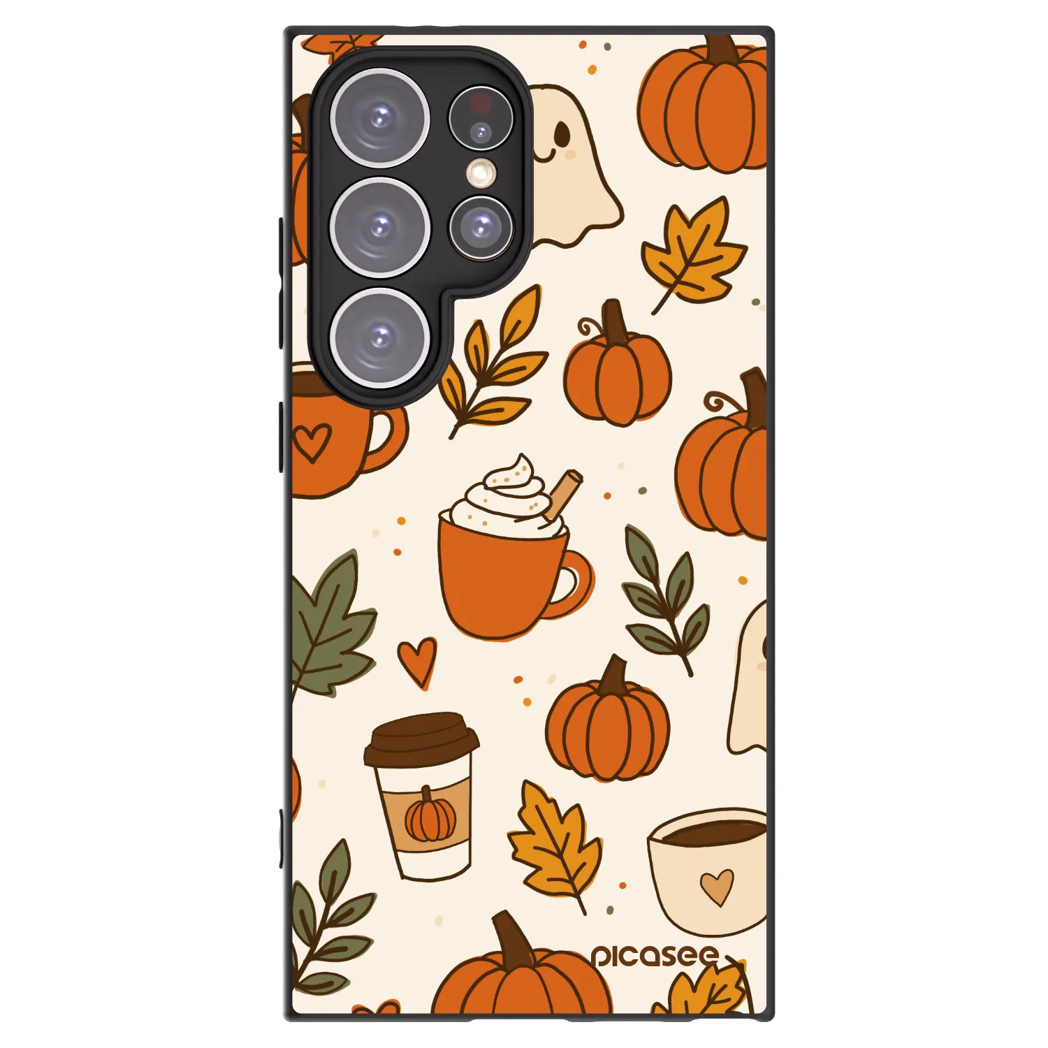 Picasee silikonowe czarne etui na Samsung Galaxy S24 Ultra S928B 5G - Fall vibes