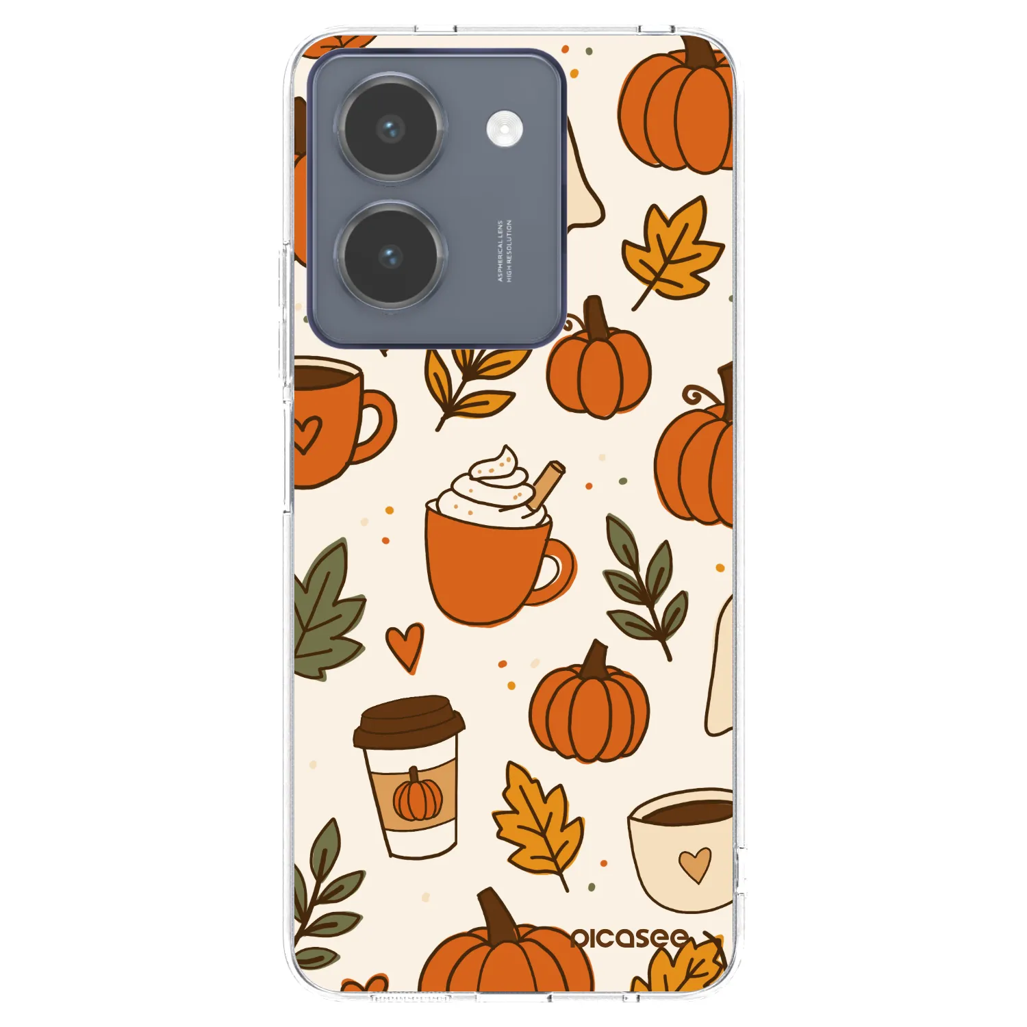 Picasee silikonowe przeźroczyste etui na Vivo Y36 4G - Fall vibes