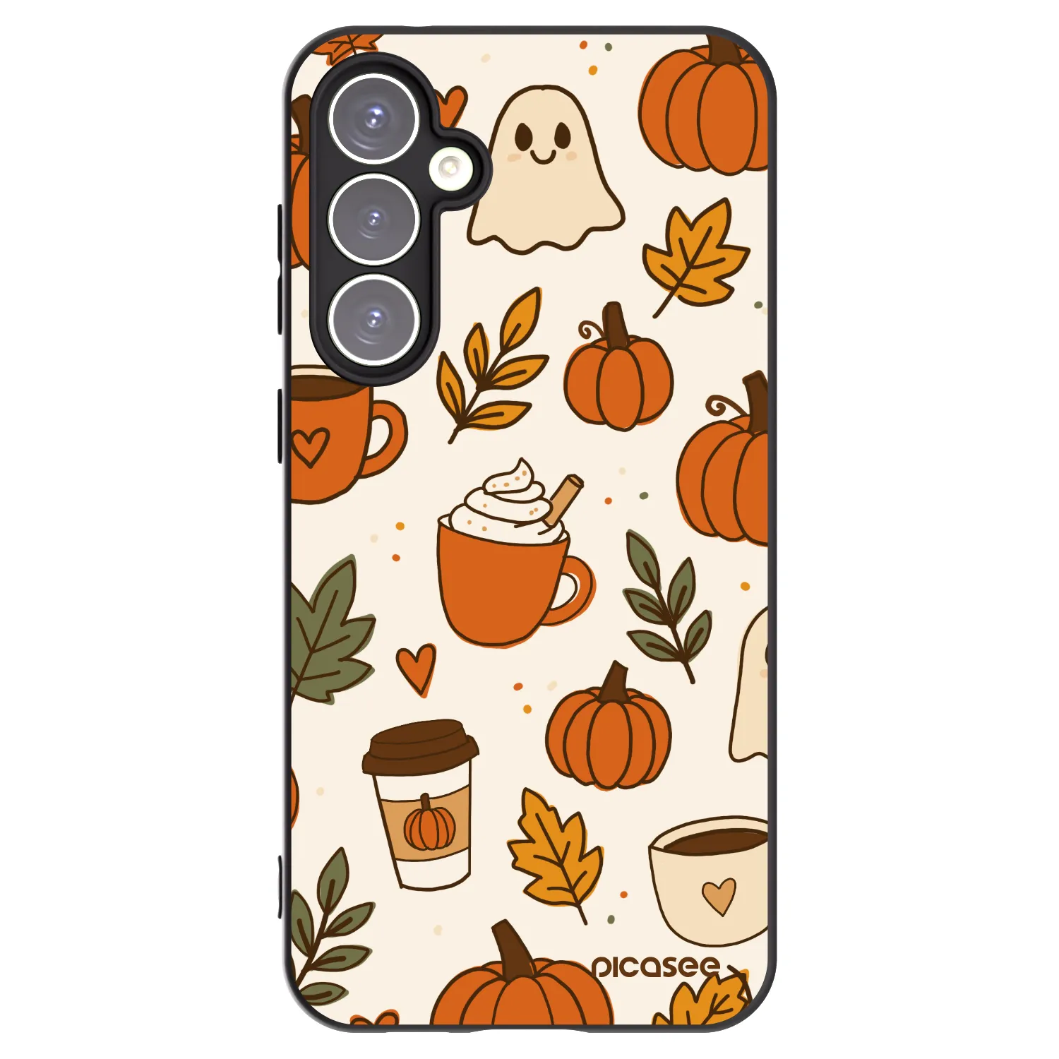 Picasee silikonowe czarne etui na Samsung Galaxy S23 FE S711B - Fall vibes