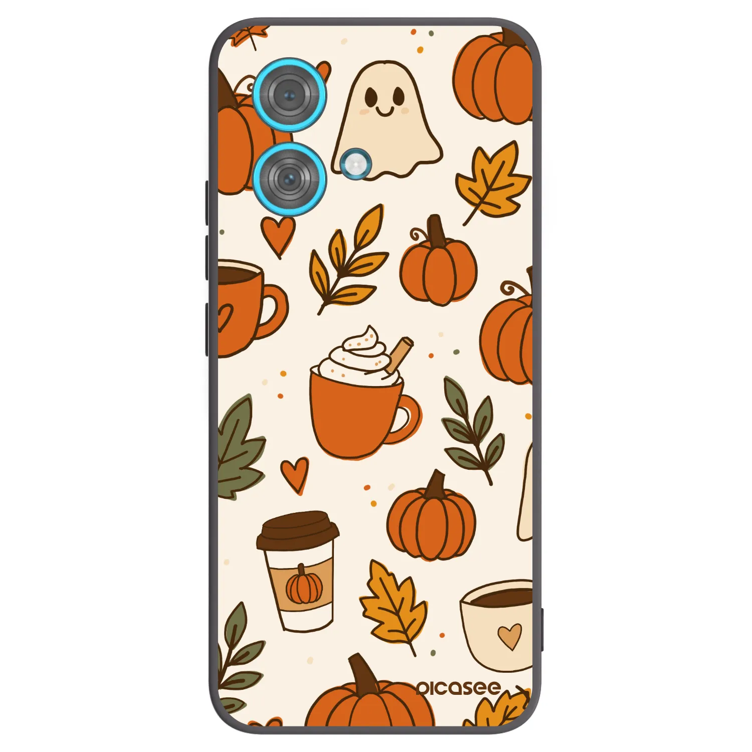 Picasee silikonowe czarne etui na Motorola Edge 40 Neo - Fall vibes