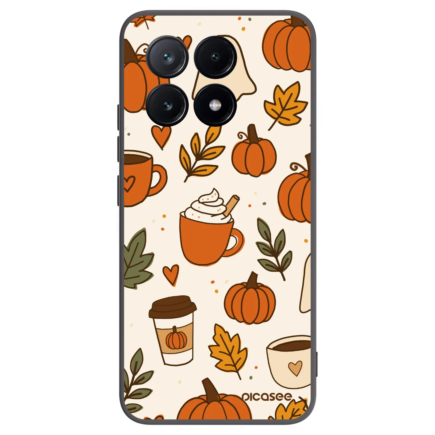 Picasee silikonowe czarne etui na Xiaomi Poco X6 Pro - Fall vibes