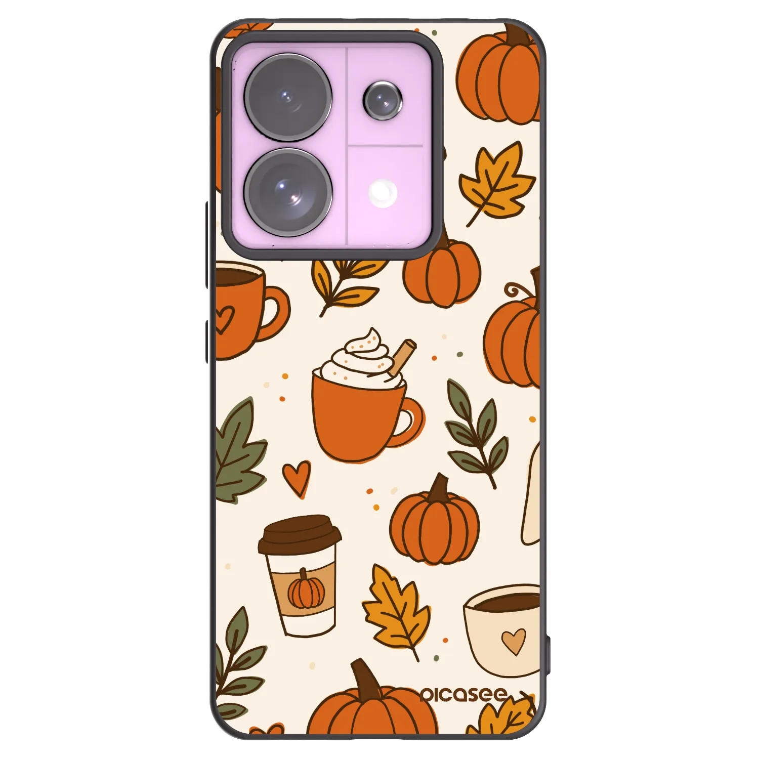 Picasee silikonowe czarne etui na Xiaomi Redmi Note 13 Pro 5G - Fall vibes