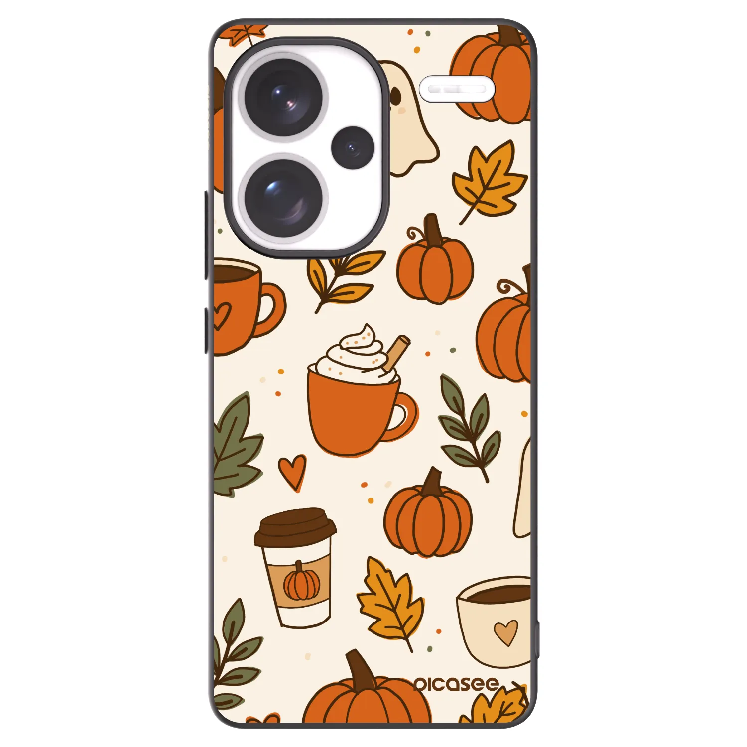 Picasee silikonowe czarne etui na Xiaomi Redmi Note 13 Pro+ 5G - Fall vibes