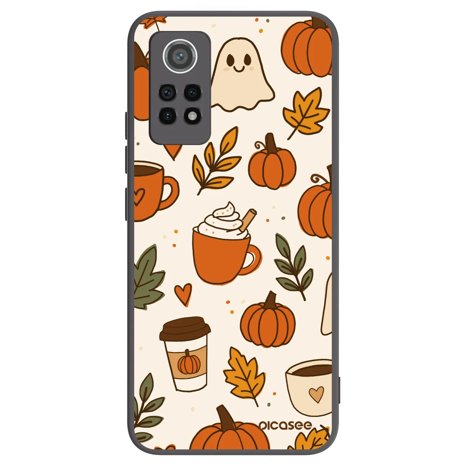 Picasee silikonowe czarne etui na Xiaomi Redmi Note 12 Pro 4G - Fall vibes