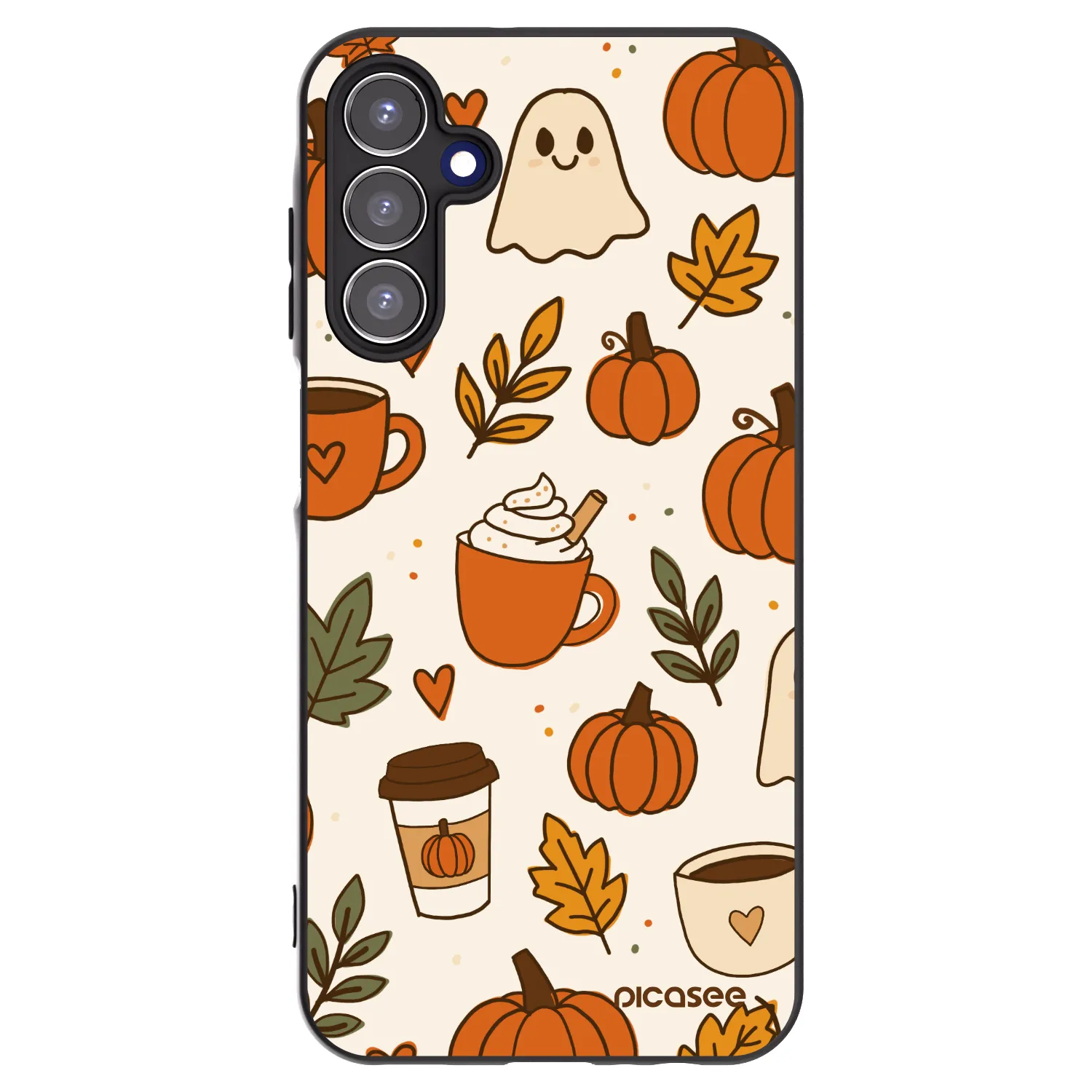 Picasee silikonowe czarne etui na Samsung Galaxy A15 A156B 5G - Fall vibes