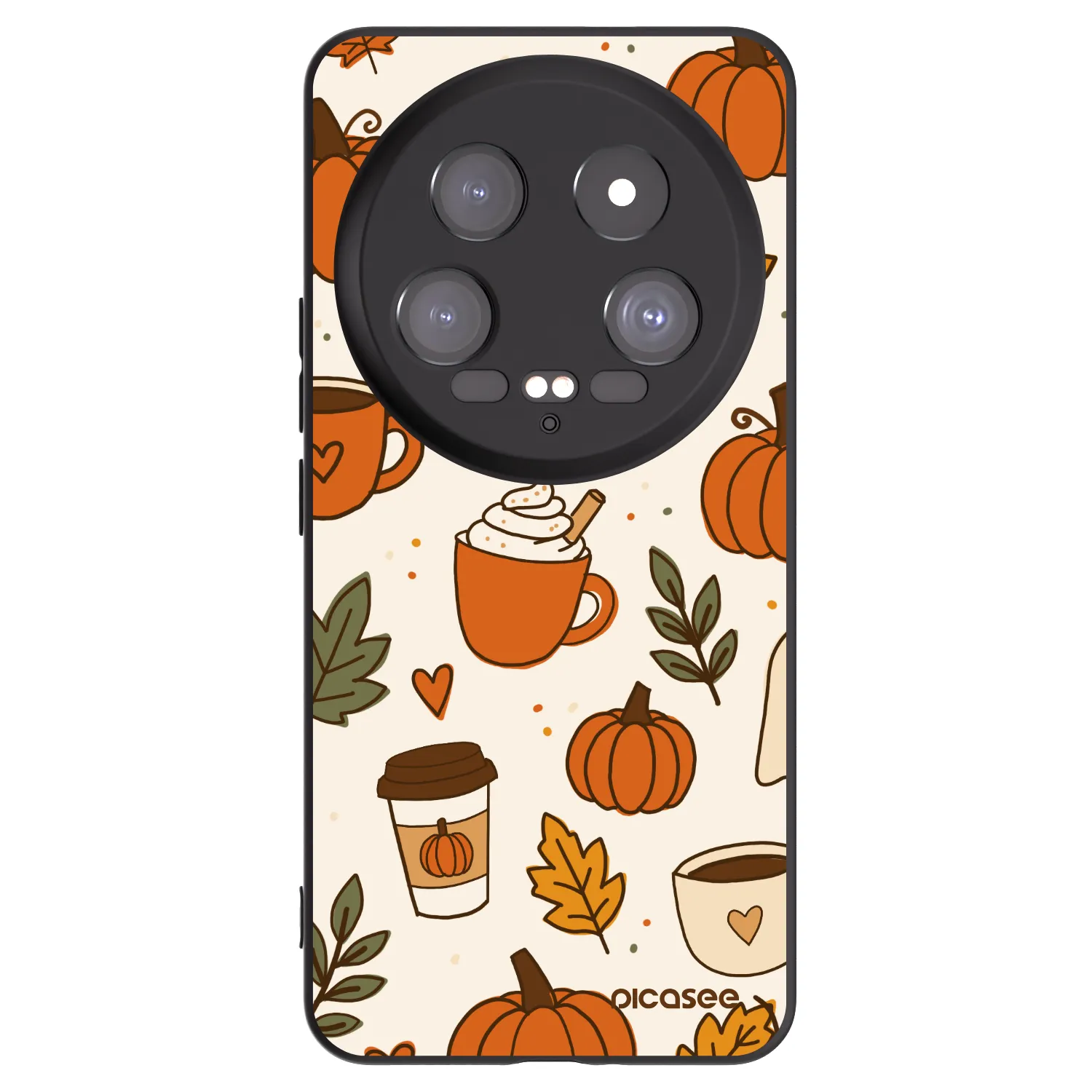 Picasee silikonowe czarne etui na Xiaomi 14 Ultra - Fall vibes