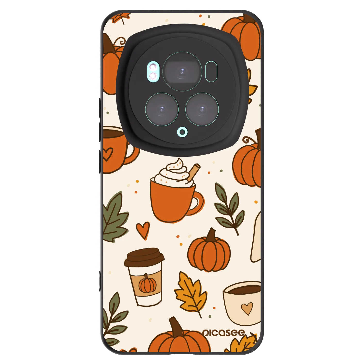 Picasee silikonowe czarne etui na Honor Magic6 Pro - Fall vibes